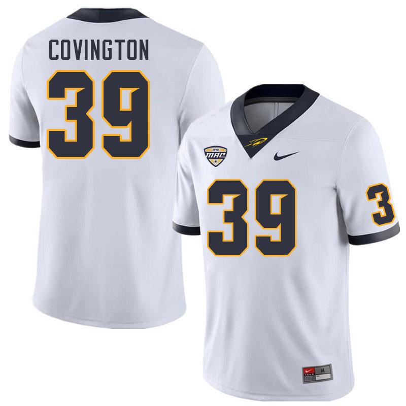 Toledo Rockets #39 Drew Covington College Football Jerseys Stitched Sale-White
